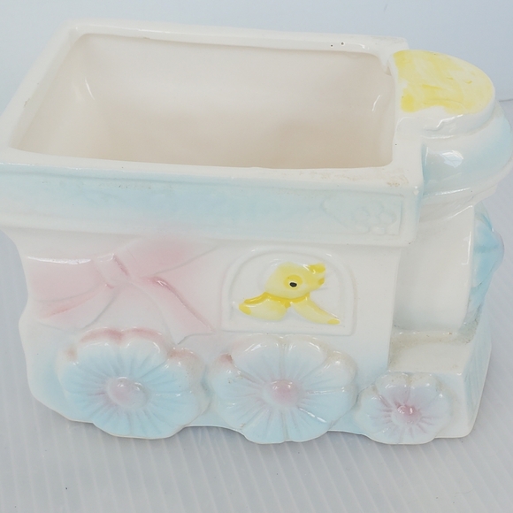 Rubens Originals Animal Train Planter Baby Nursery Chick Elephant Taiwan Vtg 80s - Picture 3 of 8
